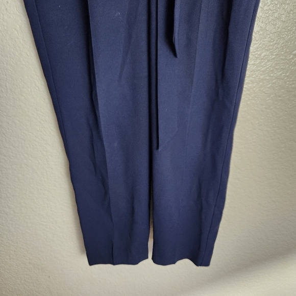 Express Blue High Rise Ankle Paperbag Pants - Picture 5 of 8